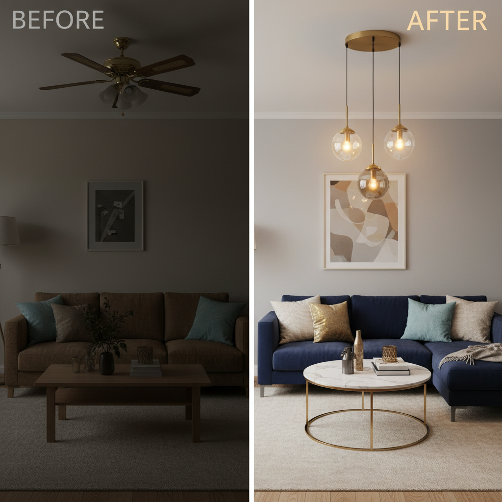 Modern Luxury Metal Chandelier Nordic Creative LED Glass Pendant Lamp Living Room Dining Room Bedside Simple Small Hanging Lamp