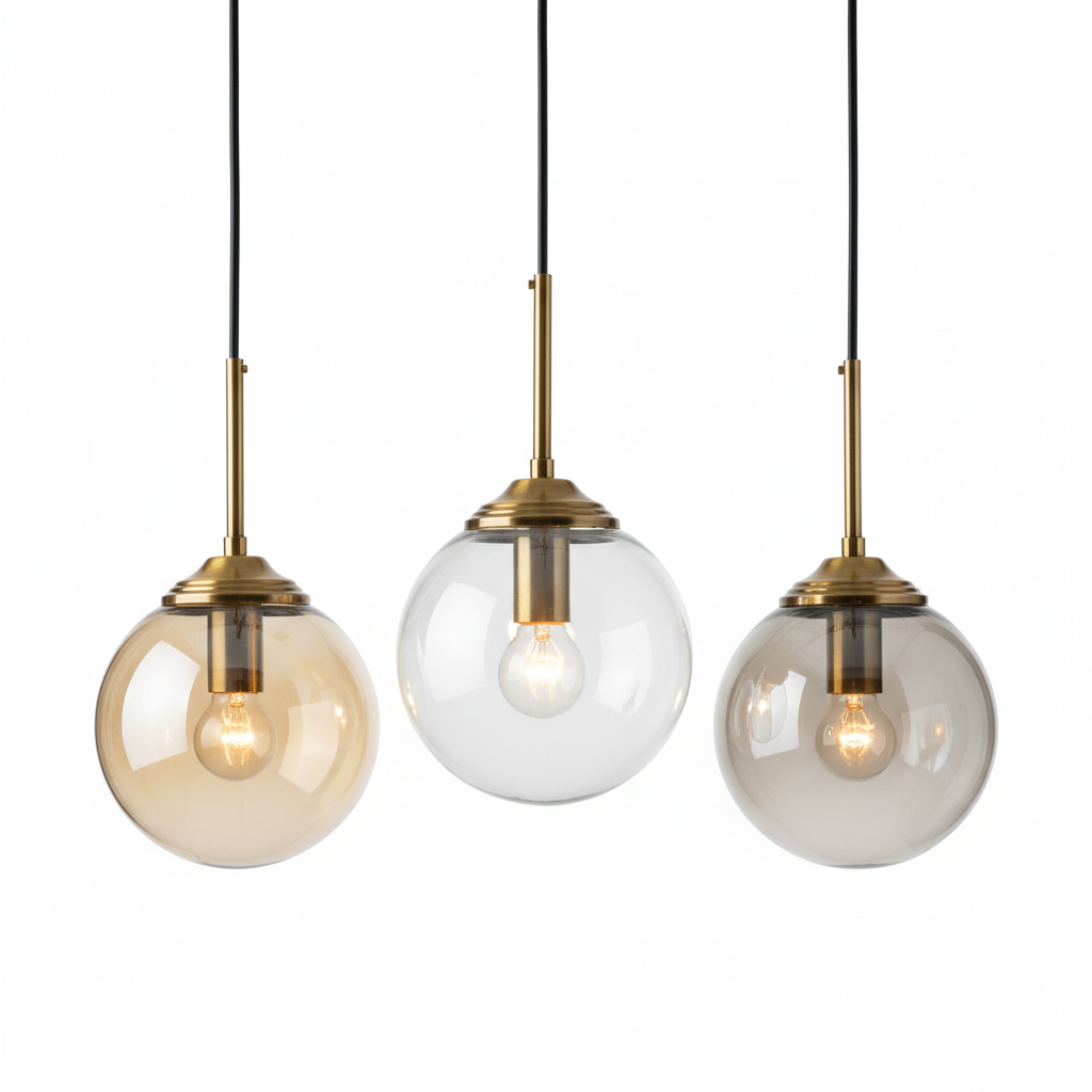 Modern Luxury Metal Chandelier Nordic Creative LED Glass Pendant Lamp Living Room Dining Room Bedside Simple Small Hanging Lamp