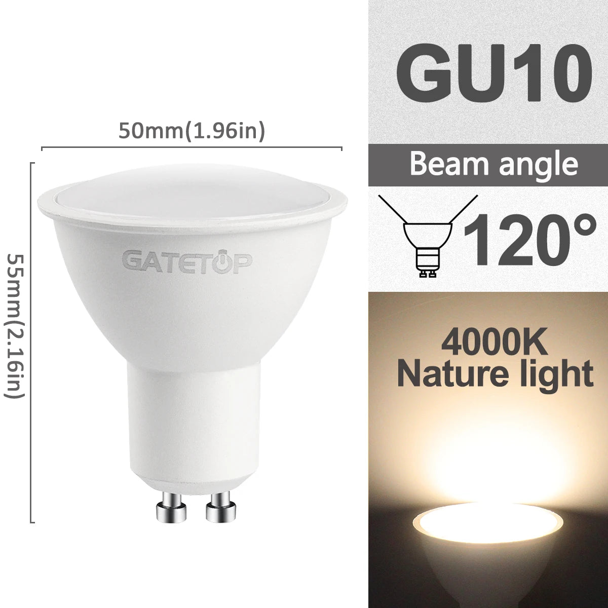 Découvrez ces ampoules LED GU10 dimmables, conçues pour offrir un éclairage puissant tout en réduisant votre consommation d’énergie.
Disponibles en 3W, 5W, 7W et 9W, elles peuvent facilement remplacer une ampoule halogène de 30W à 50W.