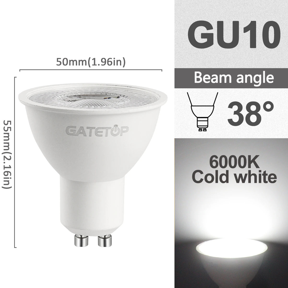 Découvrez ces ampoules LED GU10 dimmables, conçues pour offrir un éclairage puissant tout en réduisant votre consommation d’énergie.
Disponibles en 3W, 5W, 7W et 9W, elles peuvent facilement remplacer une ampoule halogène de 30W à 50W.